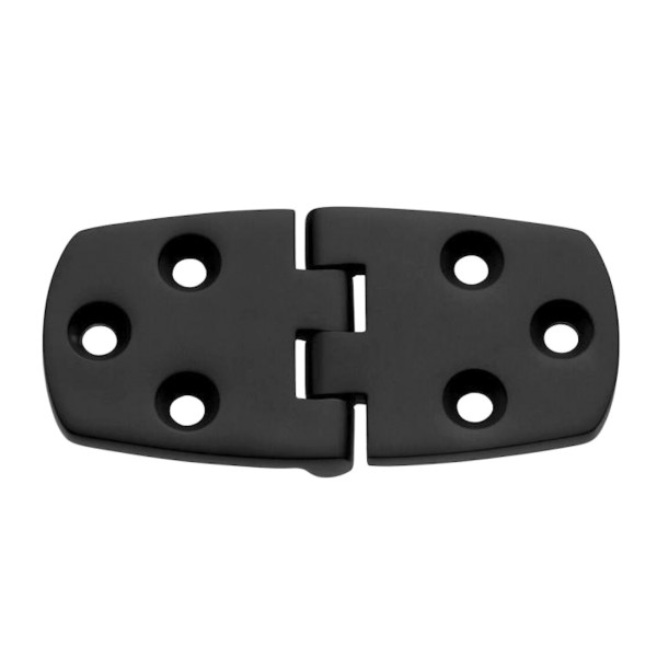 Kistenscharnier schwarz Edelstahl A4 75 x 37 x 3,2 mm 