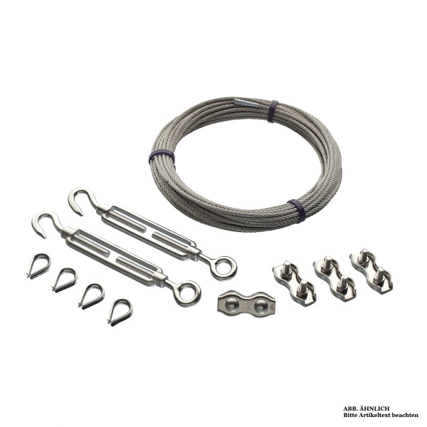 3,0 mm Drahtseil-Set 7x7 Edelstahl A4