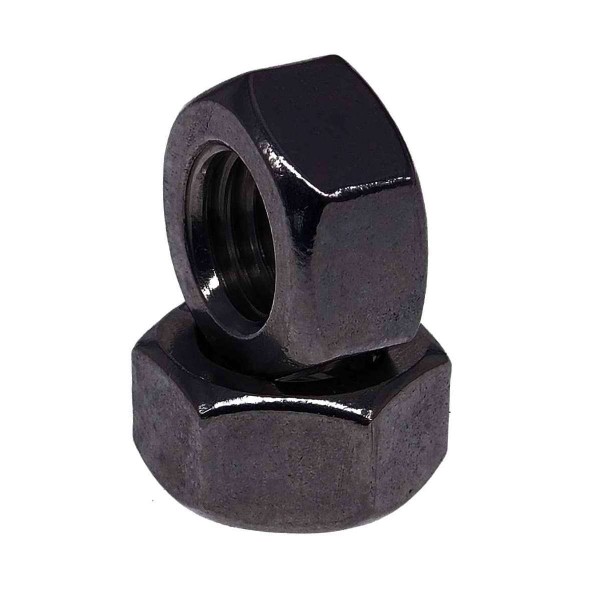 Schwarze Edelstahl A4-80 Sechskantmutter DIN 934