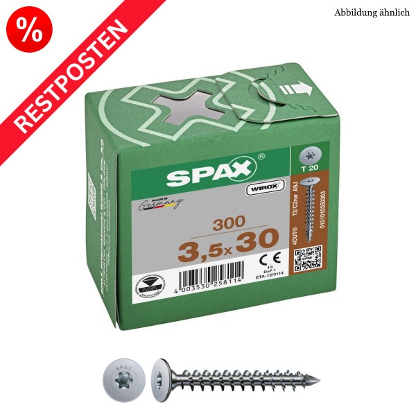 SPAX Flachkopf Rückwandschrauben WIROX T-Star Restposten - 3,5x30