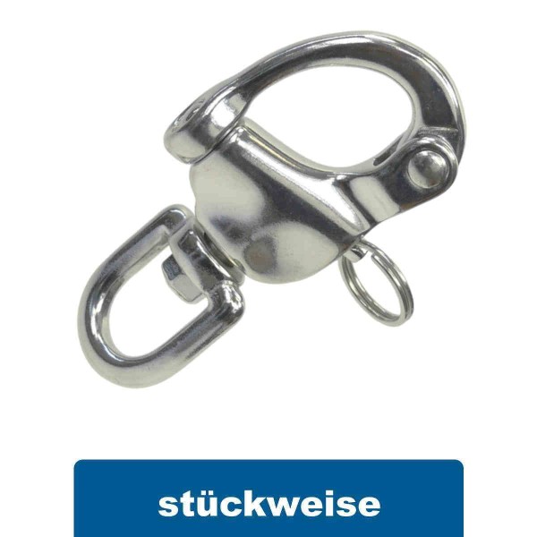 Schnappschäkel mit Wirbelauge A4 AISI 316 #8252