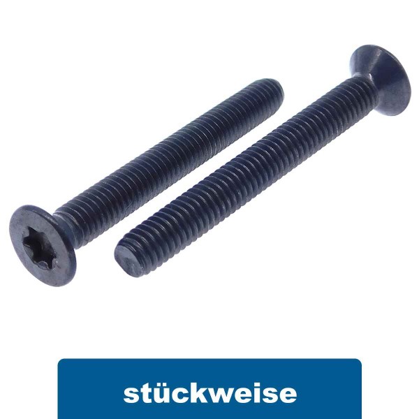 Senkschraube Edelstahl A4 schwarz ISO 14581 mit TX-Antrieb
