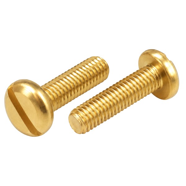 DIN 85 Flachkopfschrauben Messing mit Schlitz