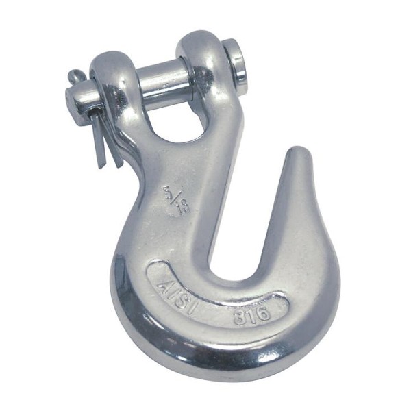 Kettenfanghaken mit Gabel Edelstahl A4