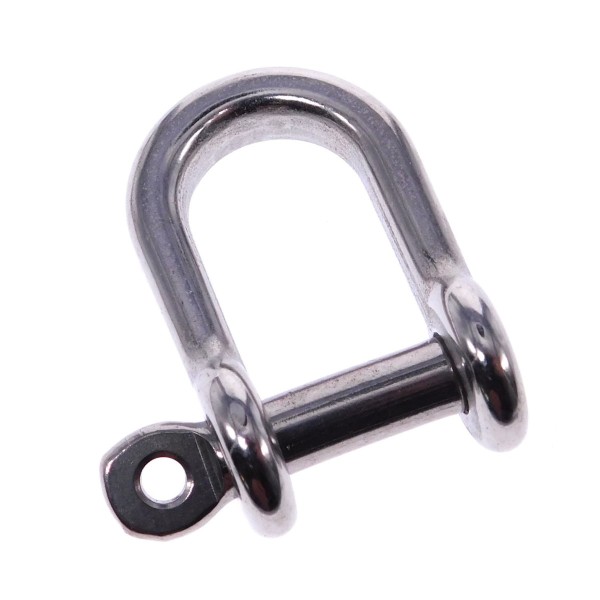 Flachschäkel runde Form mit Schraubbolzen aus Edelstahl A4 #083370