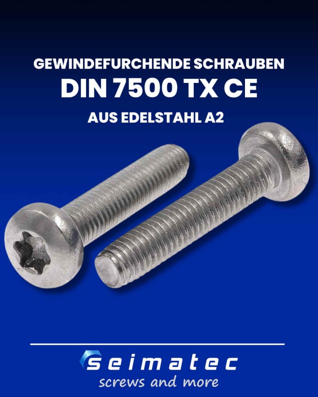 DIN-7500-Gewindefurchende-Schrauben-TX-Edelstahl-A2