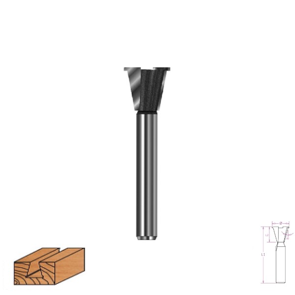 Grat- Zinkenfräser Hartmetall mit Vorritzer für Oberfräsen #0332080