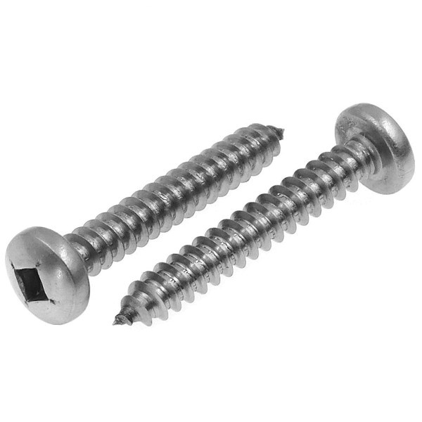 Linsenkopf Blechschrauben mit Innenvierkant Edelstahl A2 DIN 7981