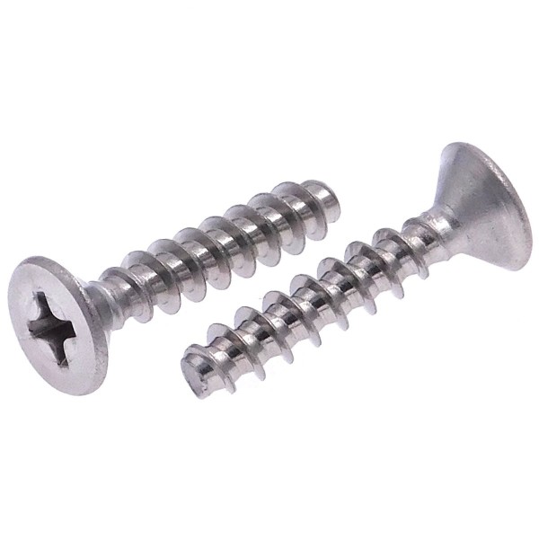 Schraube für thermoplastische Kunststoffe Senkkopf Kreuzschlitz PH Edelstahl A2