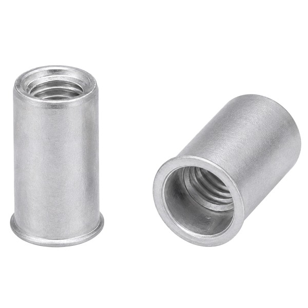 Blindnietmuttern rund offen mit kleinem Senkkopf Aluminium