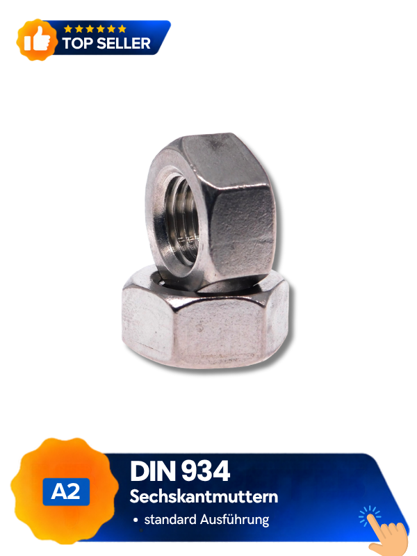 DIN-934-A2-Sechskantmuttern
