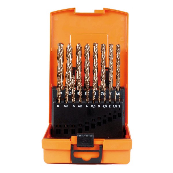 Kurze Spiralbohrer HSS-Co 5% DIN 338 Typ VA ECO im 19tlg. Set