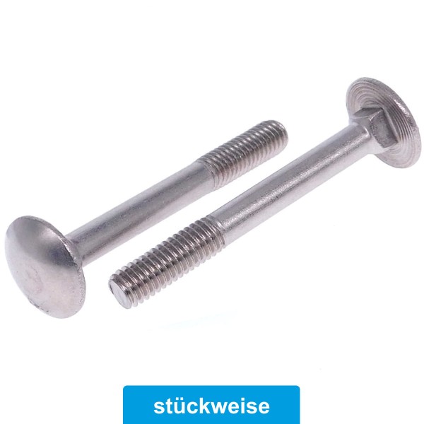 Schlossschrauben Teilgewinde Edelstahl A2 DIN 603