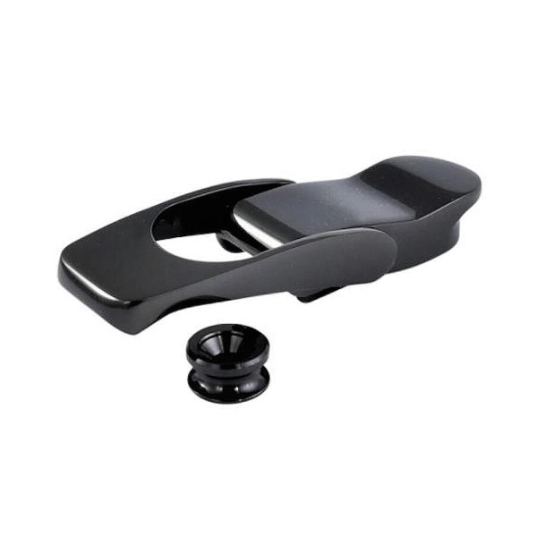 Überfallscharnier Edelstahl A4 schwarz glanz 82 x 25 mm #814666