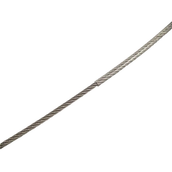 Drahtseil 7x7 sZ PVC klar ummantelt Edelstahl A4