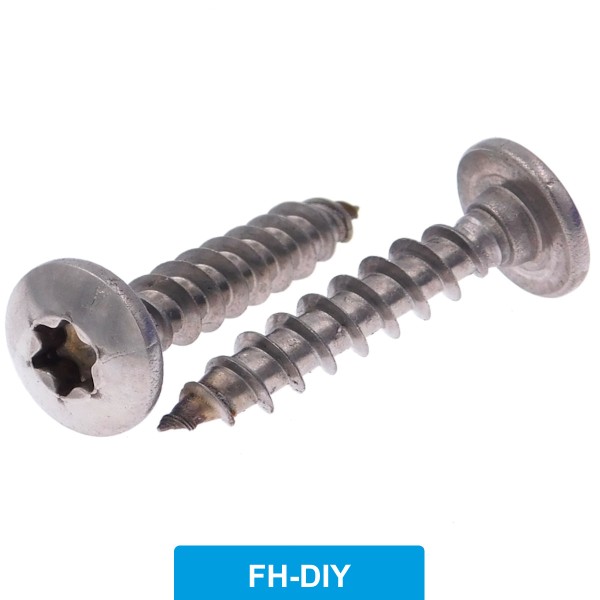 Rundkopf-Holzbauschrauben TX breiter Kopf Edelstahl A4 - FH-DIY