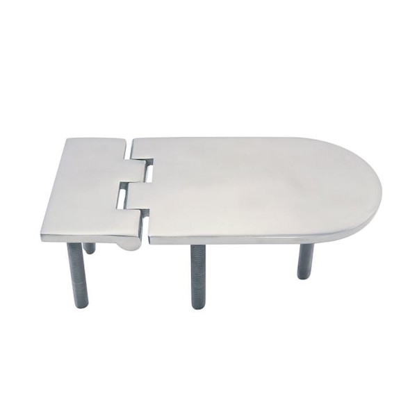 Scharnier mit Gewinde M6x45 Edelstahl A4 127 x 65 x 4,0 mm #8933