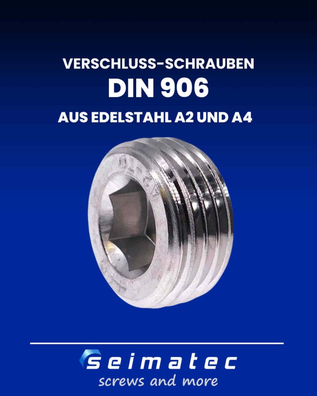 Verschlussschrauben mit Innensechskant Edelstahl A2 und A4