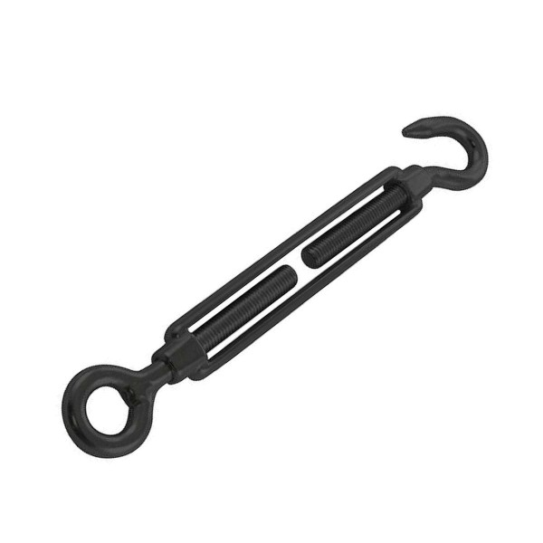 Spannschlösser aus Edelstahl A4 schwarz matt mit Haken und Öse