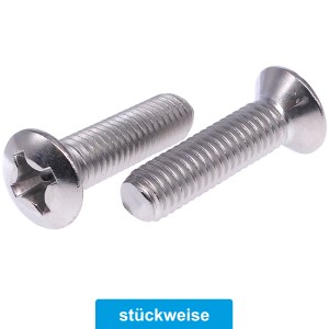 Linsensenkkopfschrauben Typ H Edelstahl A2 DIN 966