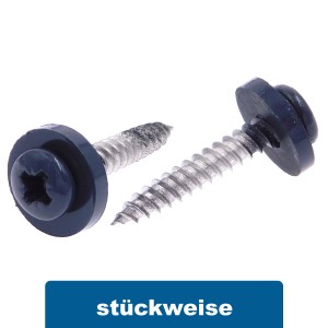 Fensterbankschrauben Edelstahl A2 PZ FG mit Polyamidscheibe grau