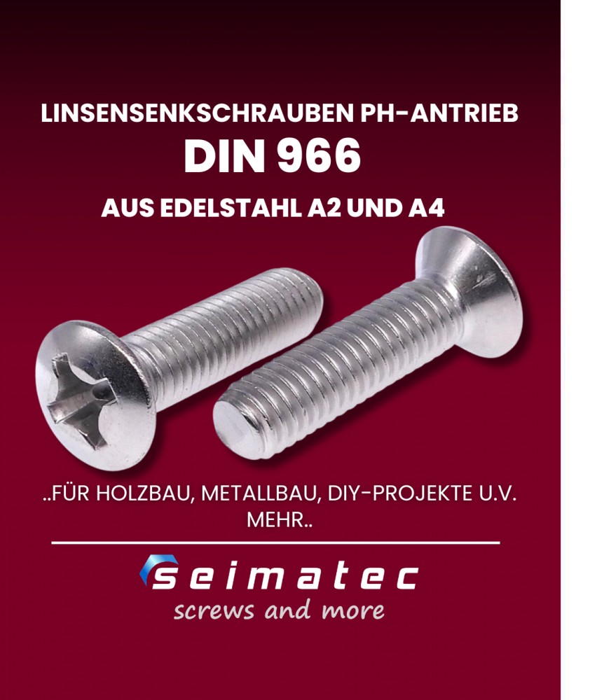966-Linsensenkkopfschrauben-mit-Kreuzschlitz-Edelstahl-A2-und-A4