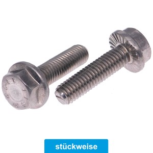 Sperrzahnschraube Sechskant mit Bund DIN 6921 Edelstahl A2 Sperrzahnschraube Sechskant mit Bund DIN 6921 Edelstahl A2