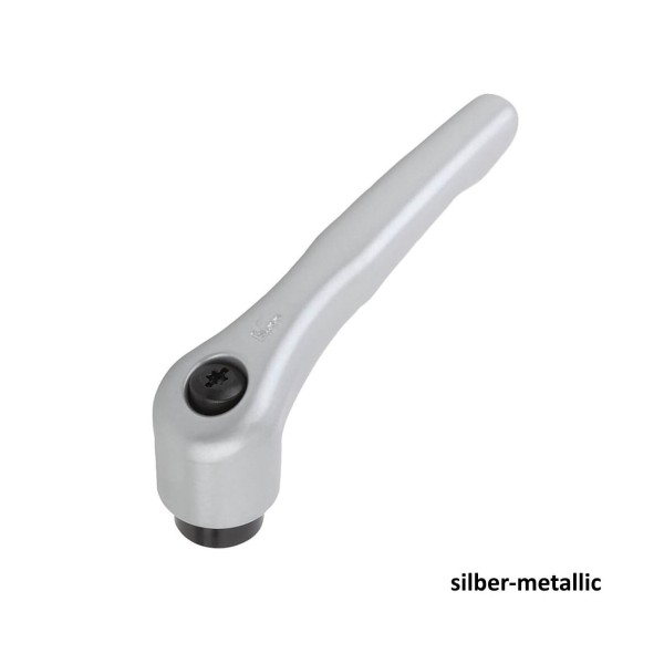 Klemmhebel mit Innengewinde silber metallic Griff aus Zinkdruckguss