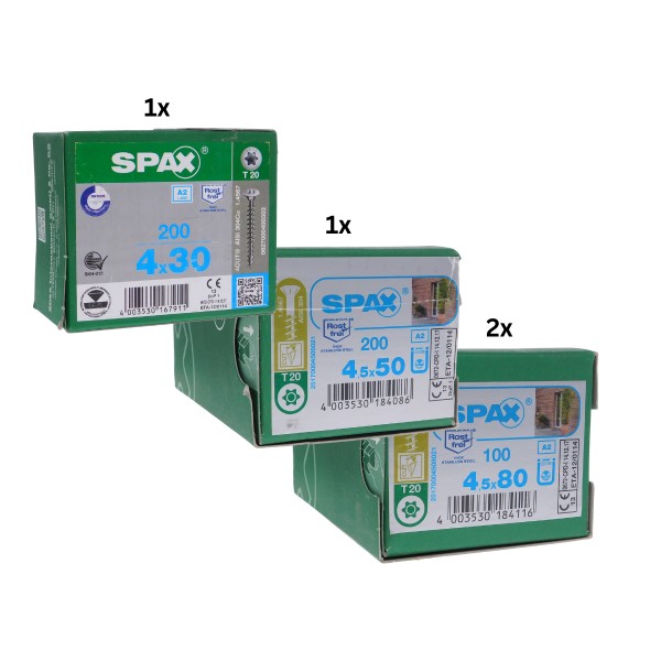 SPAX Spanplattenschrauben Linsensenkkopf TX-Antrieb Edelstahl A2 Restposten 600 Stk.