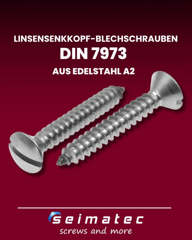 Blechschrauben aus Edelstahl A2 DIN 7973