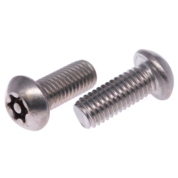 Sicherheitsschrauben Torx + PIN Flachrundkopf metrisches Gewinde Edelstahl A2