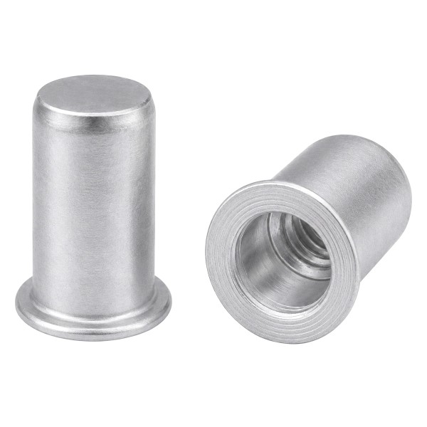 Blindnietmuttern rund geschlossen Flachkopf f. luft- u. wasserdichte Nietungen Aluminium