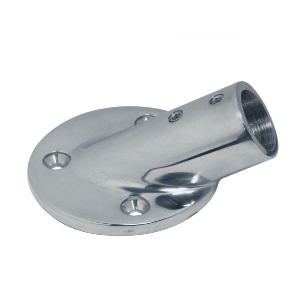 Relingfuß mit runder Grundplatte 30° Edelstahl A4-AISI 316 #083250