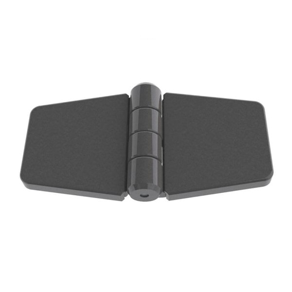 Scharnier mit Abdeckung Kunststoff schwarz 79 x 41 x 4,0 mm #8147