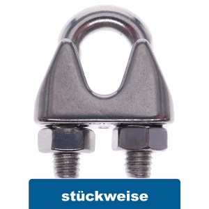 Drahtseilklemmen standard Edelstahl A4 1.4401 Drahtseilklemmen standard Edelstahl A4 1.4401