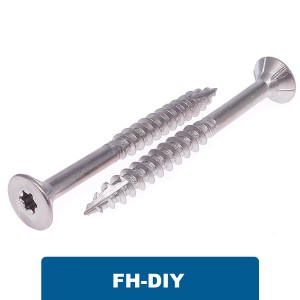 Holzbauschrauben Senkkopf mit Fräsrippen und Schneidkerbe Edelstahl A2 #9147 - FH-DIY Holzbauschrauben Senkkopf mit Fräsrippen und Schneidkerbe Edelstahl A2 #9147 - FH-DIY