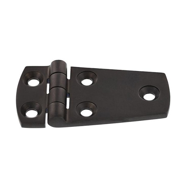 Möbelscharnier schwarz Edelstahl A4 76 x 38 x 4,0 mm #8234