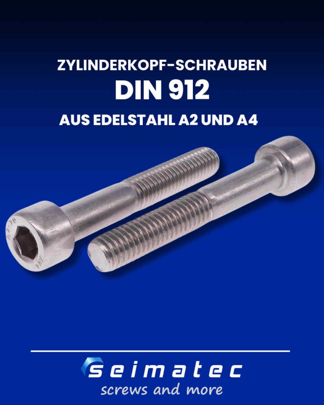 Zylinderkopfschrauben mit Innensechskant A2 und A4
