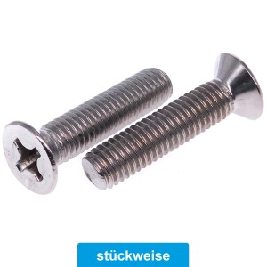 Senkkopfschrauben Kreuzschlitz PH Edelstahl A2 DIN 965