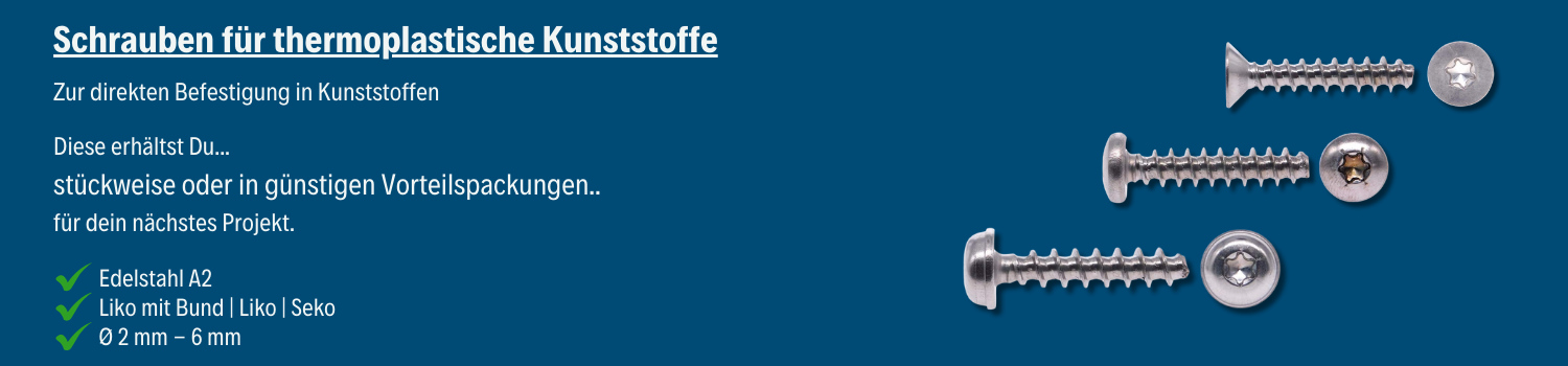 Schrauben für Kunststoffe - Thermoplastschrauben by seimatec