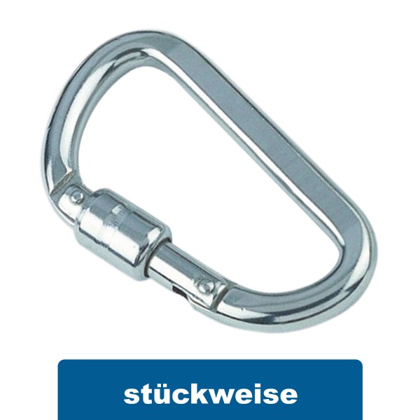 Karabinerhaken mit Springverschluss aus Edelstahl A4 #8957