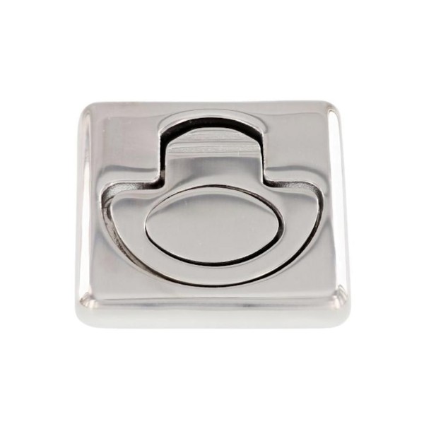 Einlassgriff eckig aus Edelstahl A4 Ø 50 mm #8648