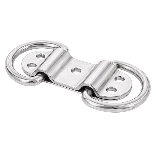 Doppel-Klappauge m. Konterplatte Edelstahl A4-AISI 316 #081510