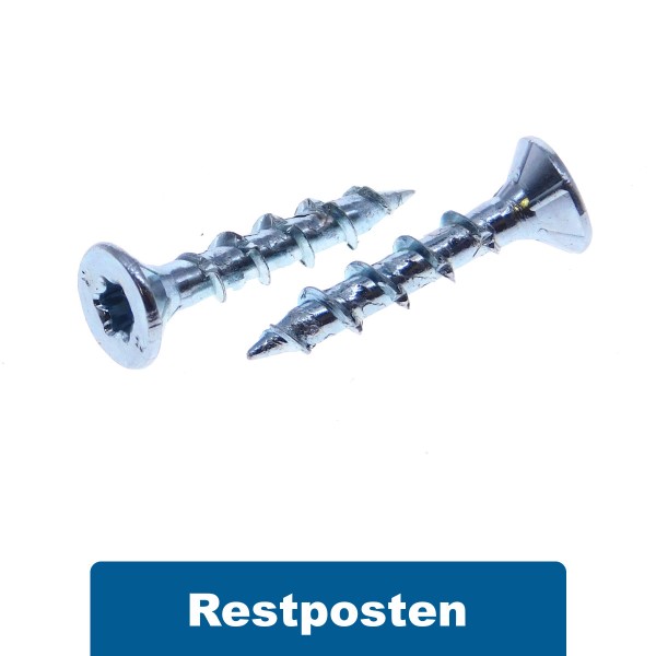 Holzbauschrauben CE Stahl S 3,5 x 25 -T15 galv. verzinkt - 800 Stk.