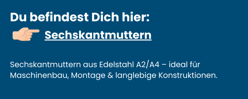 Sechskantmuttern aus Edelstahl