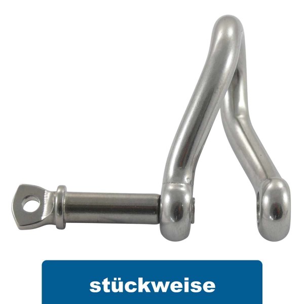 Schäkel gedreht 90° Edelstahl A4-AISI 316 #814946