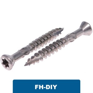 Zierkopf Holzbauschrauben mit Schneidkerbe und Schälrippen TX Edelstahl 1.4006 - FH-DIY Zierkopf Holzbauschrauben mit Schneidkerbe und Schälrippen TX Edelstahl 1.4006 - FH-DIY