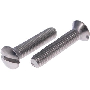 Linsensenkkopfschrauben mit Schlitz aus Edelstahl A4 DIN 964
