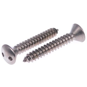 Sicherheitsschraube Zweiloch Linsen-Senkkopf Blechgewinde Edelstahl A2