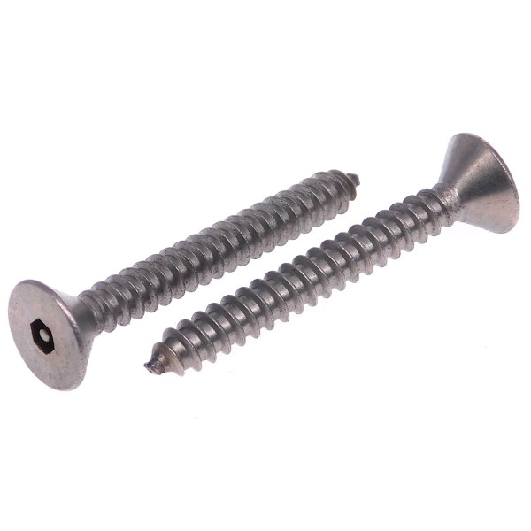 Sicherheitsschraube ISK + PIN Senkkopf Blechgewinde Edelstahl A2